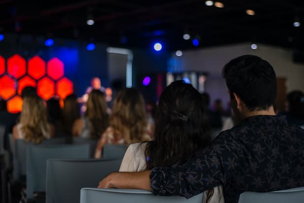 preacher in a church service