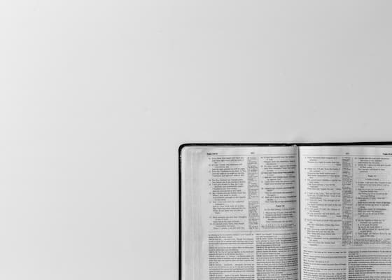 bible on a table